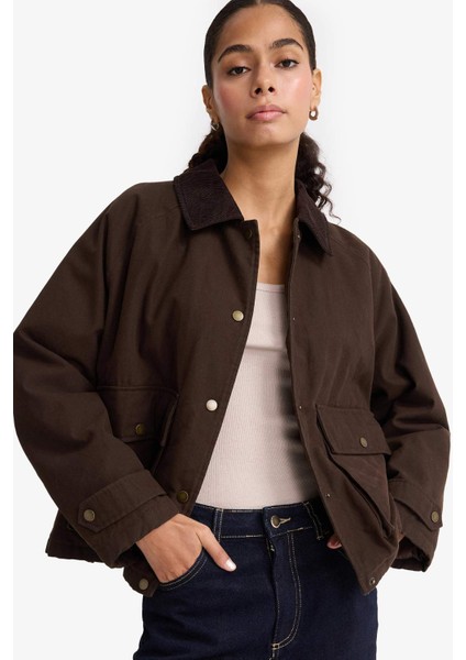 Regular Fit Polo Yaka Pamuklu Mont F0037AX25AU fırsatları