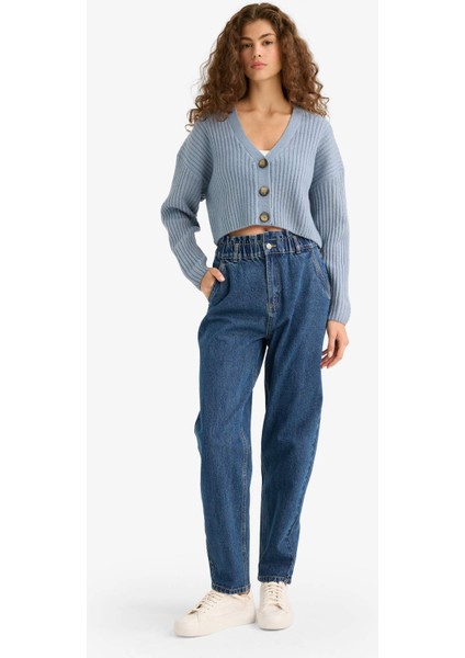 Regular Fit V Yaka Düğmeli Triko Hırka R1389AZ25WN fiyatları