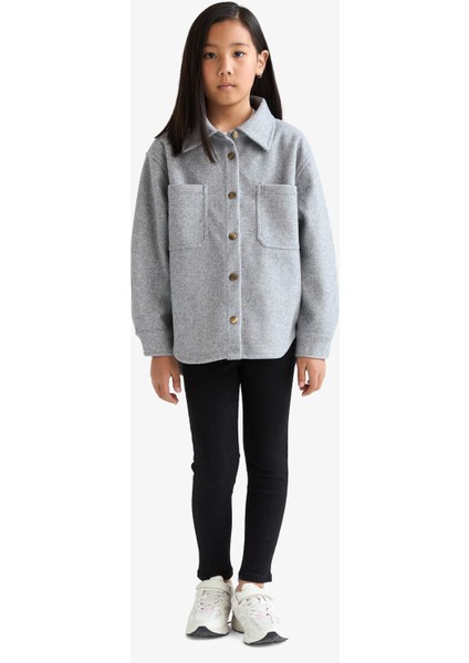 Kız Çocuk Uzun Kollu Çıtçıtlı Gömlek Ceket F2271A825AU fiyatları