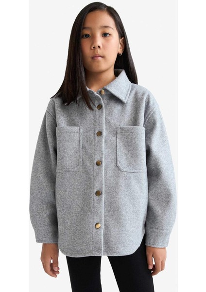Kız Çocuk Uzun Kollu Çıtçıtlı Gömlek Ceket F2271A825AU modelleri