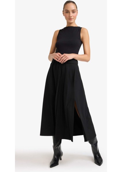 Regular Fit Yüksek Bel Kemerli Maxi Etek G0974AX25WN modelleri