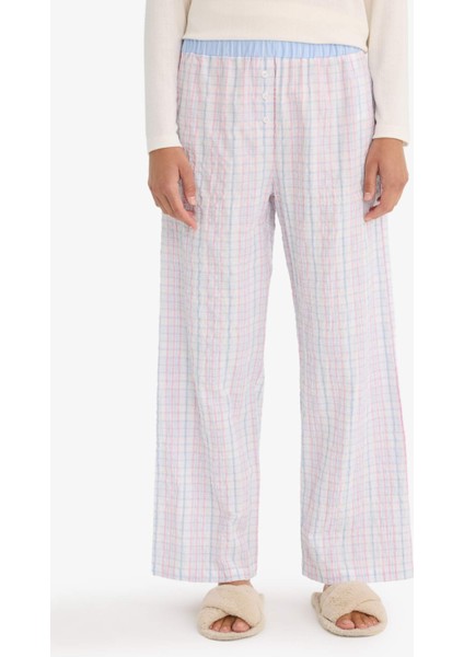Regular Fit Uzun Boy Gofre Dokulu Pijama Altı-Fall in Love F8935AX25HS indirimleri