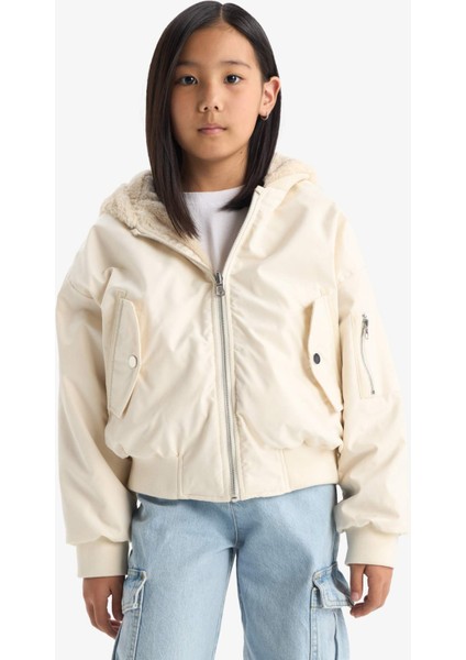 Kız Çocuk Çift Taraflı Kapüşonlu Mont C5339A825AU modelleri