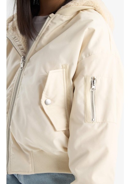 Kız Çocuk Çift Taraflı Kapüşonlu Mont C5339A825AU fırsatları