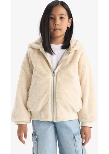 Kız Çocuk Çift Taraflı Kapüşonlu Mont C5339A825AU