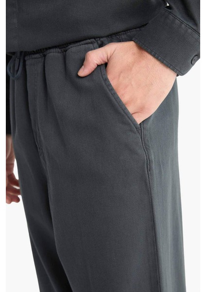 Baggy Fit Geniş Paça Gabardin Pantolon F6129AX25AU