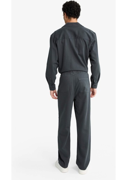 Baggy Fit Geniş Paça Gabardin Pantolon F6129AX25AU