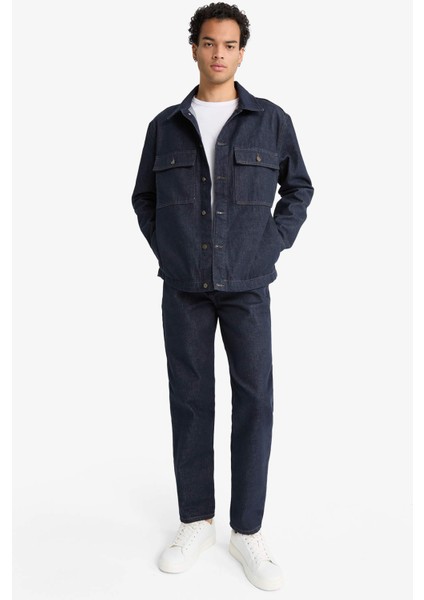 Relax Fit Düğmeli Denim Ceket F8292AX25AU indirimleri