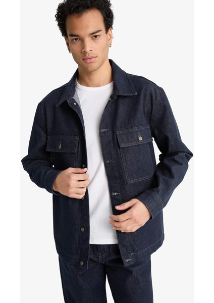 Relax Fit Düğmeli Denim Ceket F8292AX25AU