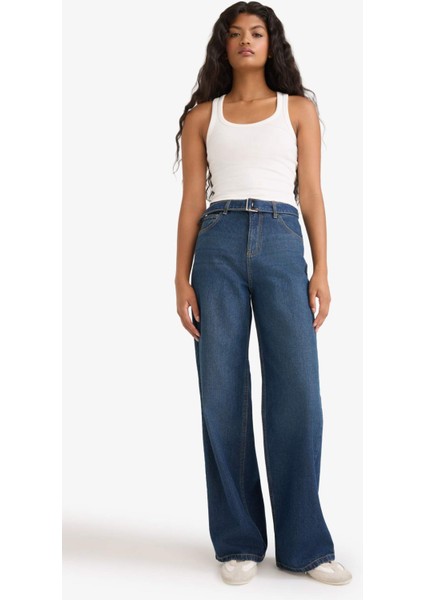 Wide Leg Yüksek Bel Uzun Jean Pantolon E9109AX25AU modelleri