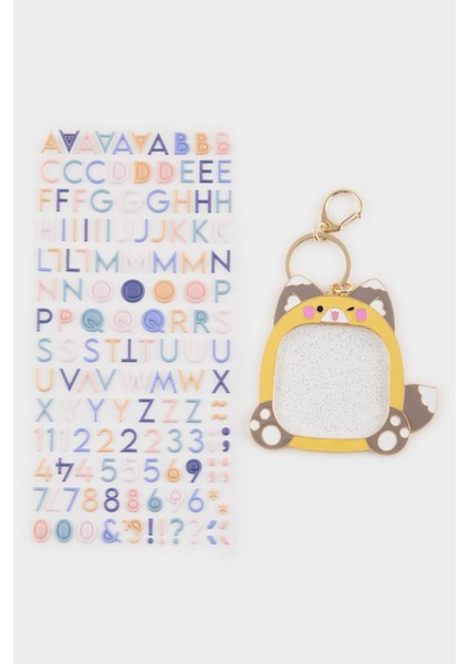 Kadın Kedi Temalı Harfli Charm Anahtarlık G1017AXNS