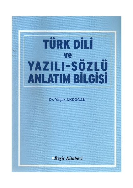 Türk Dili ve Yazılı-Sözlü Anlatım Bilgisi