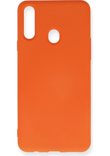 Zengezur Newface Samsung Galaxy A20S Kılıf Nano Içi Kadife Silikon - Turuncu