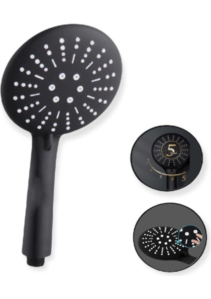 3 Fonksiyonlu Siyah Duş Başlığı ve Alüminyum Duş Telefonu Seti fiyatları