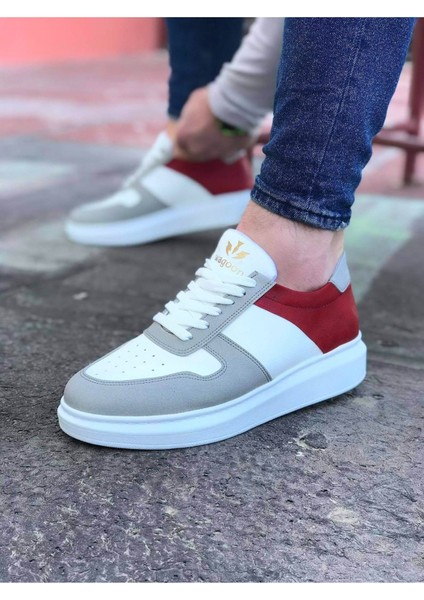 Beyaz Kırmızı Erkek Casual Ayakkabı