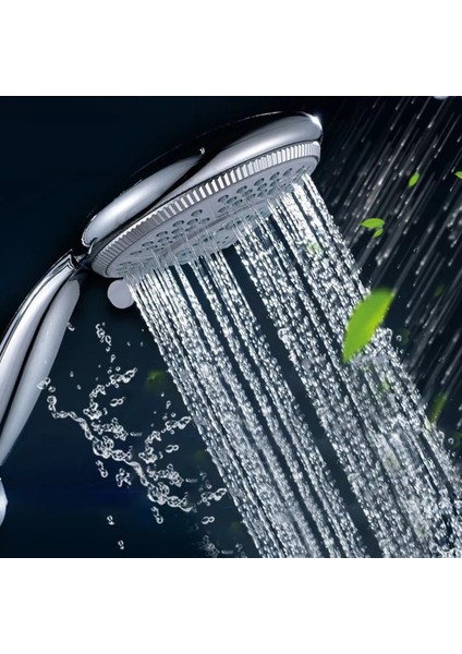 Krom Duş Başlığı ve Hortum Seti, Şık ve Dayanıklı Bileklikli Tasarım