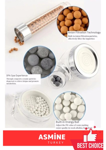 Renkli Filtreli Tasarruflu Su Arıtmalı Duş Başlığı Seti fiyatları