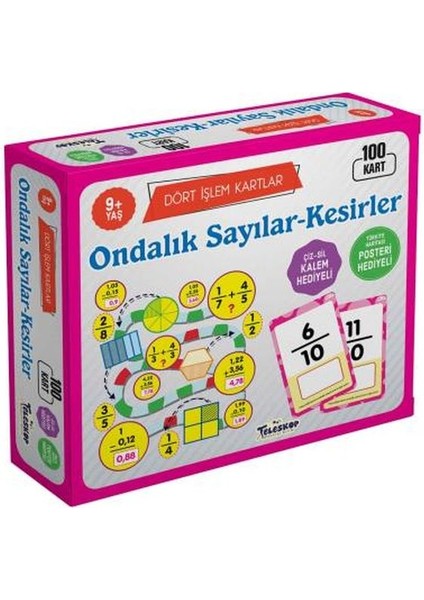 Dört Işlem Kartlar Ondalık Sayılar Kesirler 9 Yaş 100 Kart