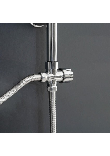 Kare Tasarım Lüks Duş Başlığı Seti, Krom Kaplama, Dayanıklı ve Şık Banyo Aksesuarı