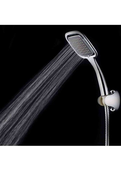 Kare Duş Başlığı Krom, Örgülü Hortum ve Dayanıklı Bağlantı ile Şık Banyo Seti