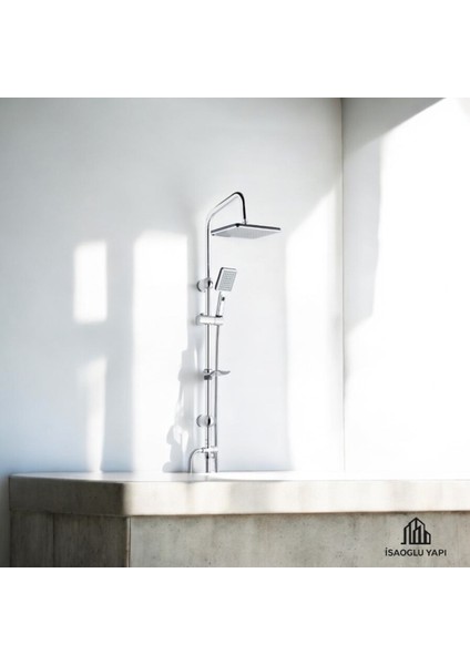 Şık Dikdörtgen Tasarımlı Paslanmaz Pirinç Tepe Duş Sistemi, Gri Renkli Banyo Duş Başlığı fiyatları