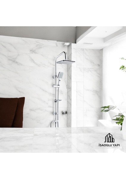 Şık Dikdörtgen Tasarımlı Paslanmaz Pirinç Tepe Duş Sistemi, Gri Renkli Banyo Duş Başlığı modelleri