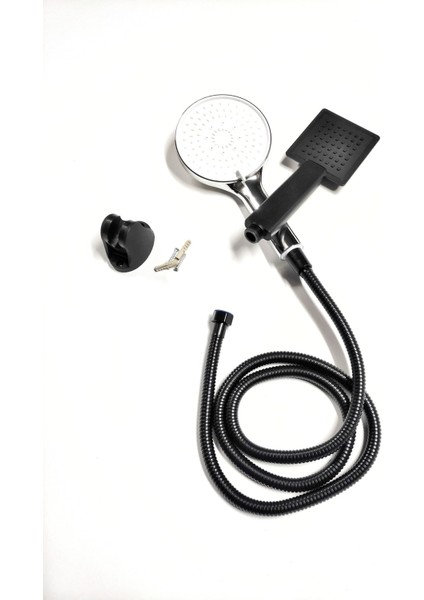 Çift Fonksiyonlu Banyo Duş Başlığı Seti, Siyah Renk, Modern ve Kullanışlı Tasarım modelleri