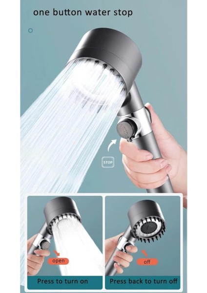 Üç Modlu Renkli Masajlı Yüksek Basınçlı Duş Başlığı modelleri