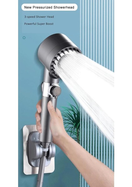 Üç Modlu Renkli Masajlı Yüksek Basınçlı Duş Başlığı