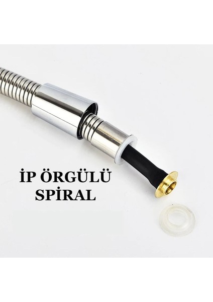 Parlak Krom Duş Başlığı ve Şık Örgülü Hortumlu Set, Konforlu Duş Deneyimi Için. indirimleri