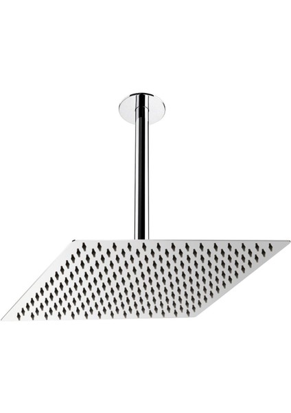 Kare Slim Metal Duş Başlığı 40X40 Cm, Tavandan Bağlantılı, Modern Tasarım