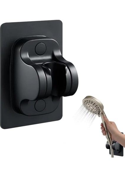 Ayarlanabilir Siyah Duş Başlığı Tutucu, Sağlam ve Pratik Tasarım