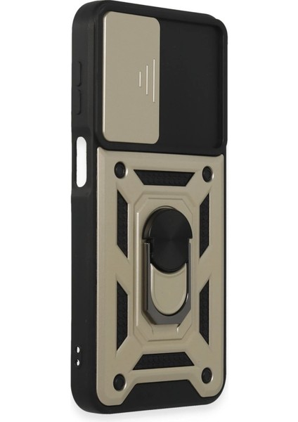 Zengezur Newface Samsung Galaxy M34 5g Kılıf Pars Lens Yüzüklü Silikon - Gold modelleri