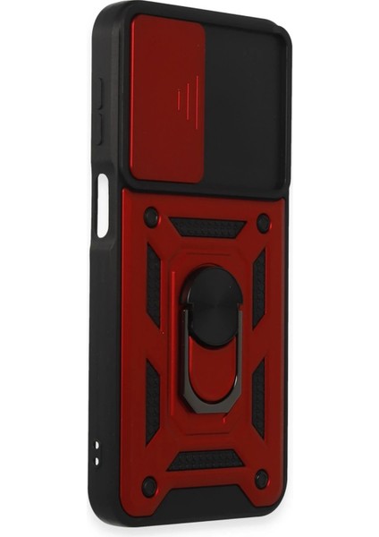 Zengezur Newface Samsung Galaxy M34 5g Kılıf Pars Lens Yüzüklü Silikon - Kırmızı modelleri