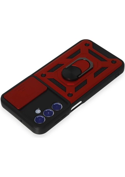 Zengezur Newface Samsung Galaxy M34 5g Kılıf Pars Lens Yüzüklü Silikon - Kırmızı fırsatları