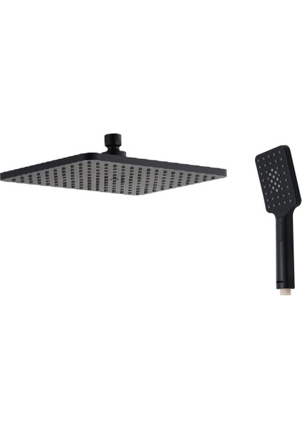 Siyah Ankastre Tepe ve El Duşu, 19CMX29CM, Modern ve Şık Tasarım