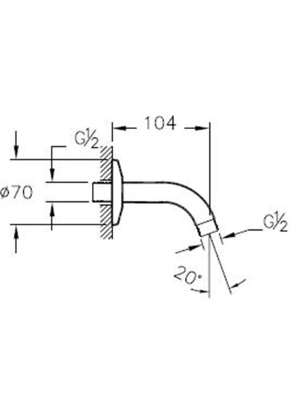 Krom Duş Dirseği A45653, Duvardan Uygun, Şık ve Dayanıklı Tasarım fiyatları