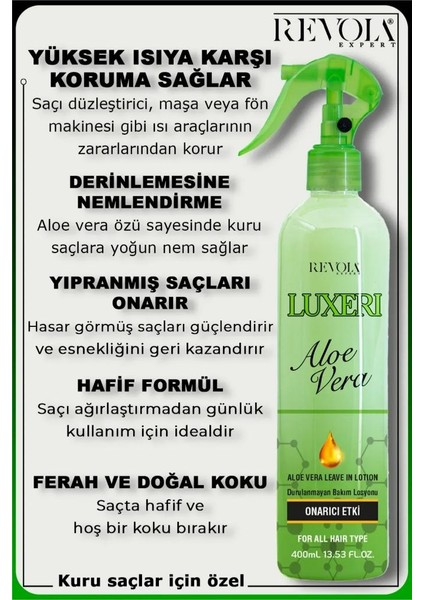 Expert Luxeri Onarıcı Etki Fön Suyu 400 ml Aloe Vera fiyatları