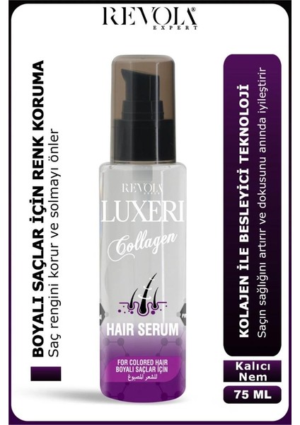 Luxeri Boyalı Saçlar Için Saç Bakım Serumu 75 ml Kolajen