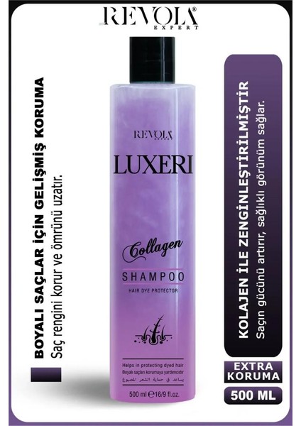 Luxeri Şampuan Boyalı Saçlar Için Koruma 500 ml Kolajen