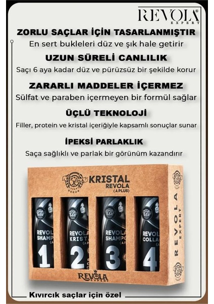 Expert Kristal A Plus Saç Düzleştirici 4'lü Set 4X100 ml fiyatları