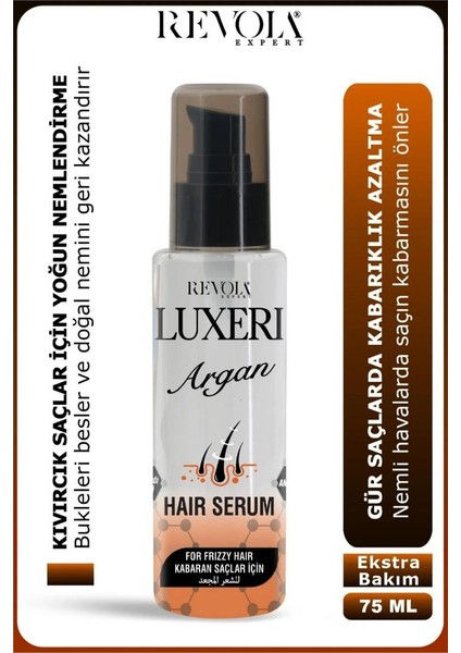 Luxeri Kabaran Saçlar Için Saç Bakım Serumu 75 ml Argan