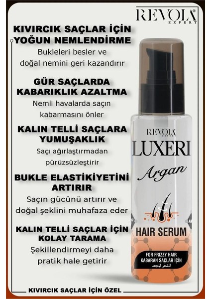 Luxeri Kabaran Saçlar Için Saç Bakım Serumu 75 ml Argan fiyatları