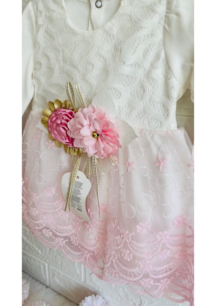 Kız Bebeklere Özel 2 Farklı Rengi Bulunan Tül Etekli Abiye Elbiseler modelleri