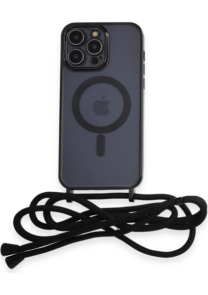 Zengezur Newface Iphone 12 Pro Kılıf Divo Lazer Askılı Magsafe Kapak - Siyah