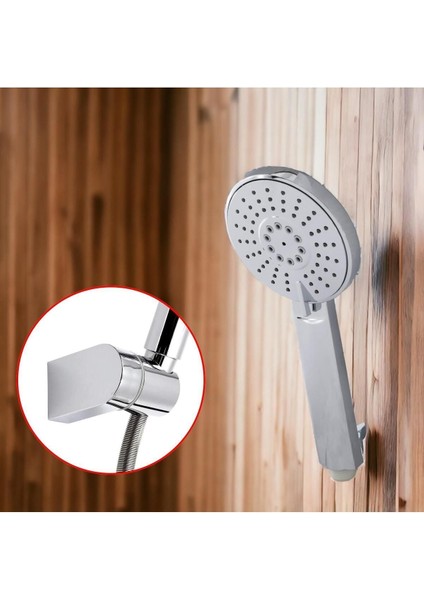 3'lü Şık Banyo Duş Başlığı Seti Metal Hortumlu Yuvarlak Tasarım indirimleri