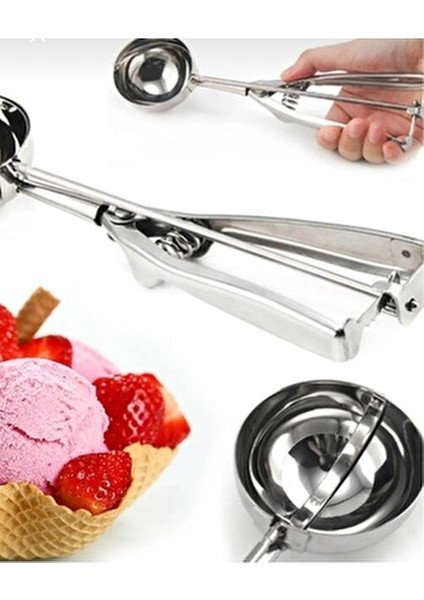 Çelik Paslanmaz Dondurma Kurabiye Helva Sunum Kaşığı fiyatları