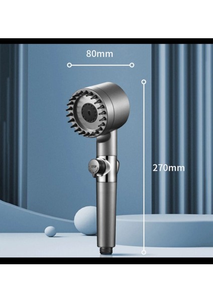 3 Fonksiyonlu Start Stop Tuşlu Filtreli Duş Başlığı, Masaj ve Basınçlı Temizlik fiyatları