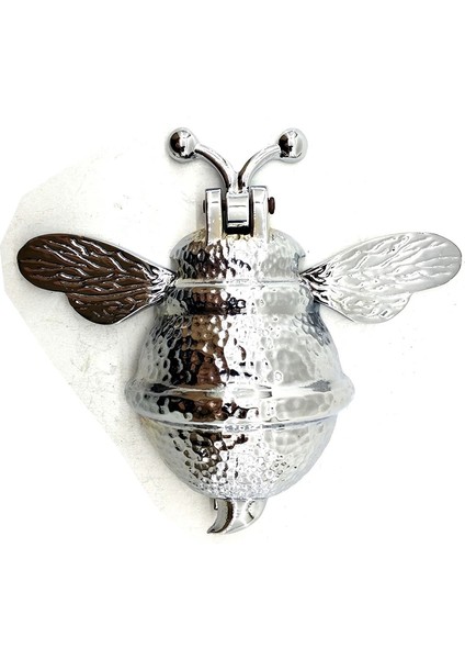 Antika Tarz Dekoratif Pirinç Arı Kapı Tokmağı, Taktak - Büyük, 163X150MM, Nikel