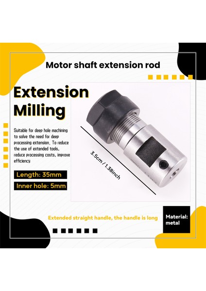 Tutucu Düz Şaft Chuck Aracı 35MM Cnc Metal Işleme Uzatma Frezeleme C16-ER11-35L 5mm Somun Değiştirme (Yurt Dışından) fırsatları